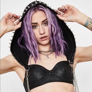 Current Mood Hiding Chaos Spiked Hood with Chains